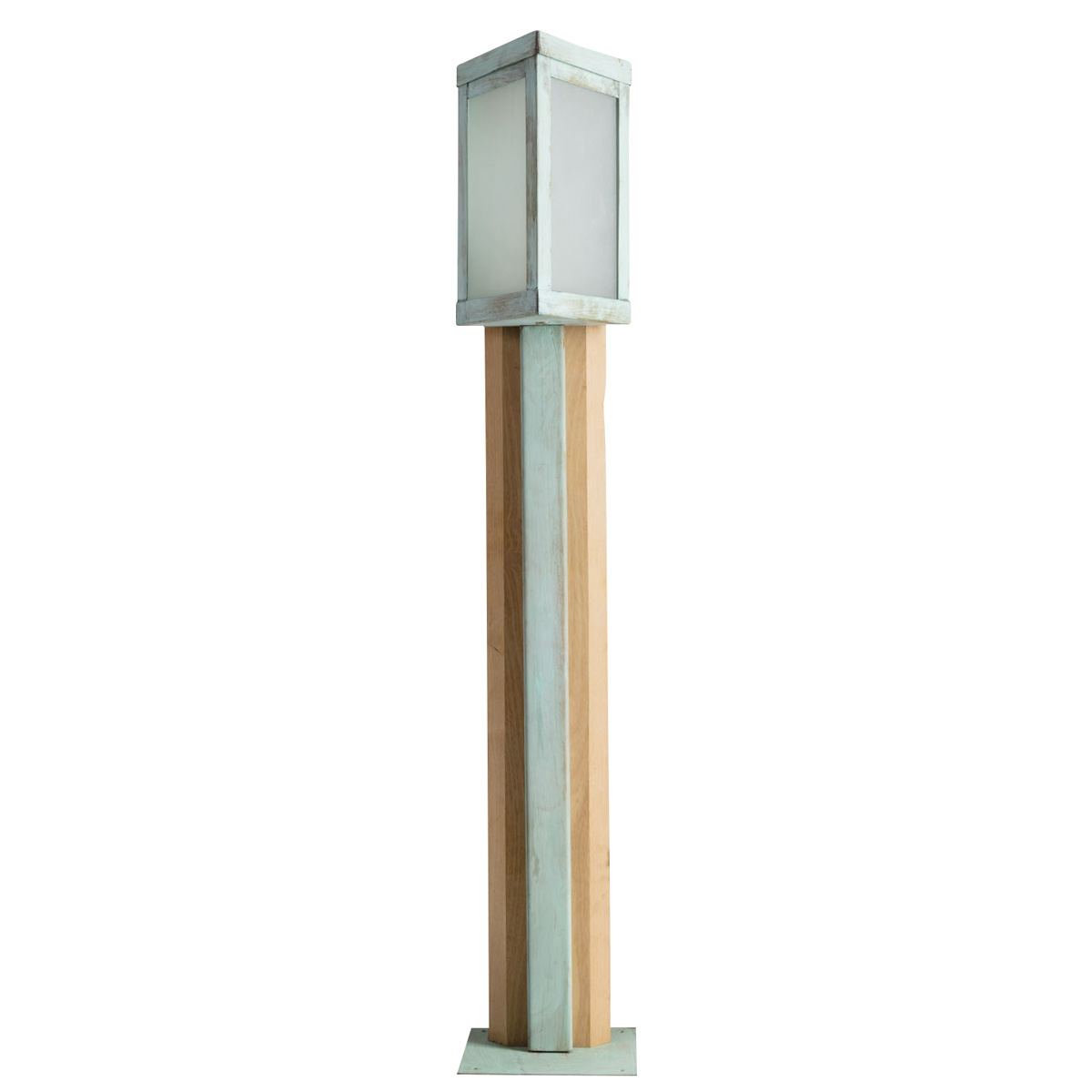 Garden and pathway light made of brass and acacia wood Les Plessis Garden and pathway light made of brass and acacia wood Les Plessis
