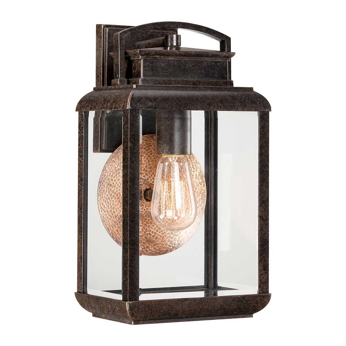Outdoor Wall Light With Copper Reflector, 37 cm