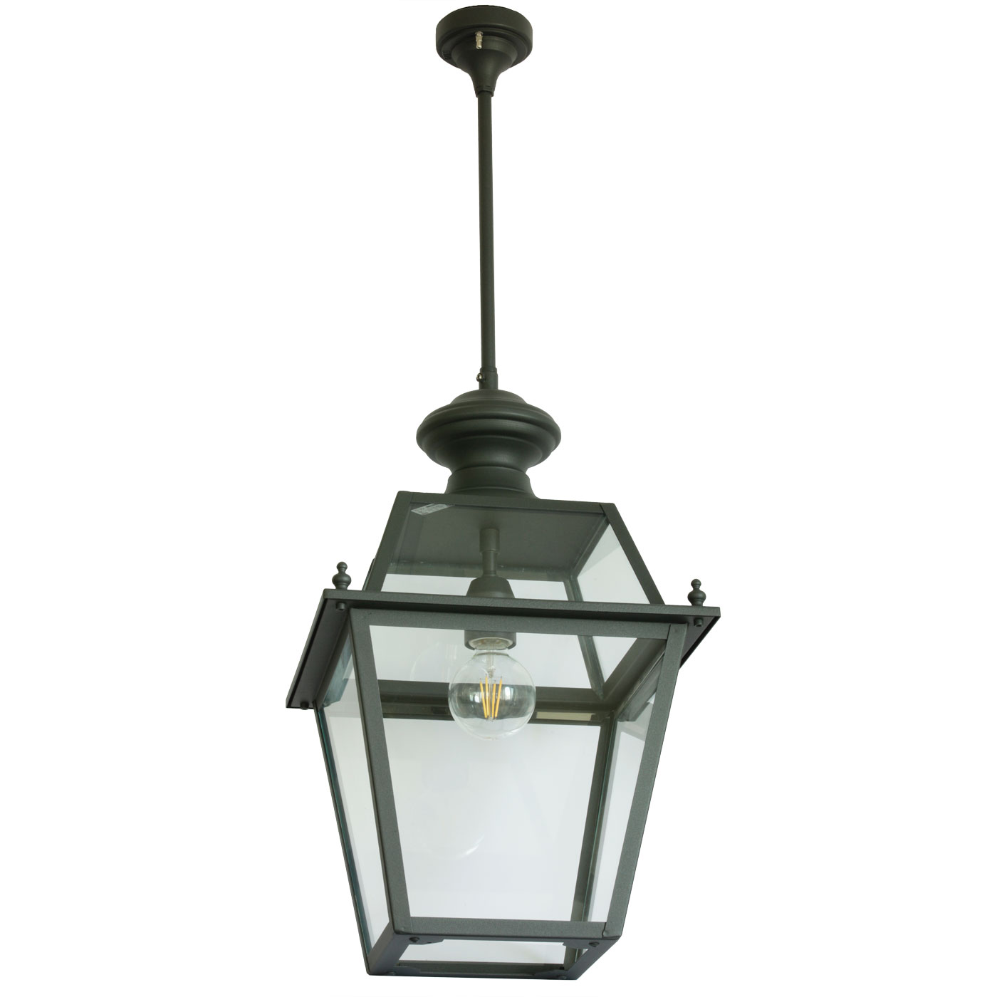 Italienische Edelstahl-Deckenlampe für außen Italienische Edelstahl-Deckenlampe für außen
