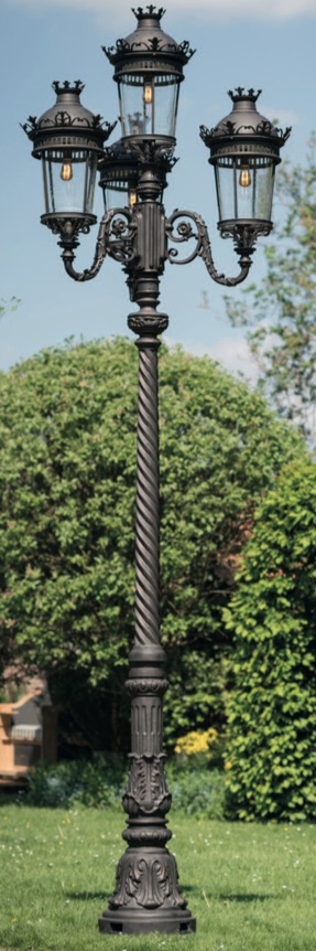 Four-flame Wrought Iron Lamp Post AL 6814 Four-flame Wrought Iron Lamp Post AL 6814