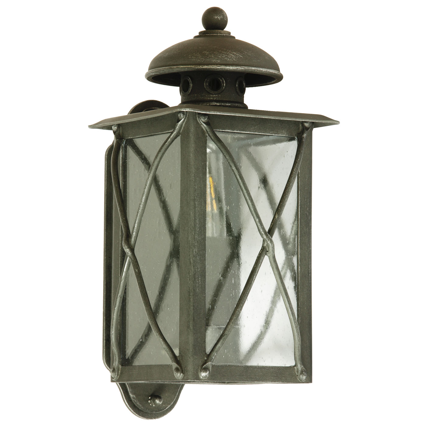Handcrafted German Outdoor Wall Lantern with Grill 3412