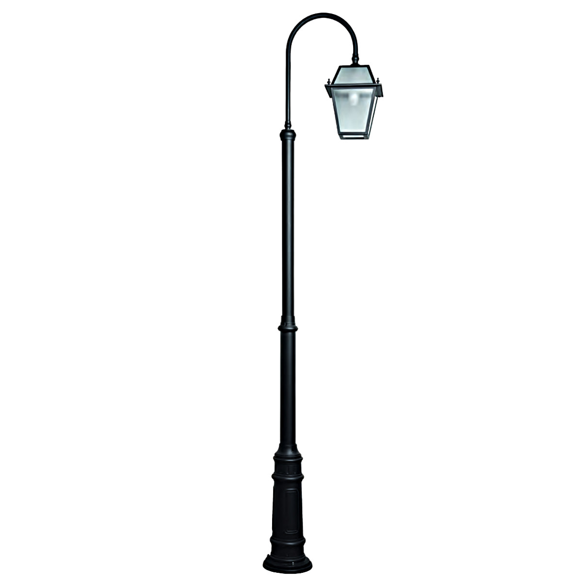 Tall Historical Lamp Post with Bow Arm Tall Historical Lamp Post with Bow Arm