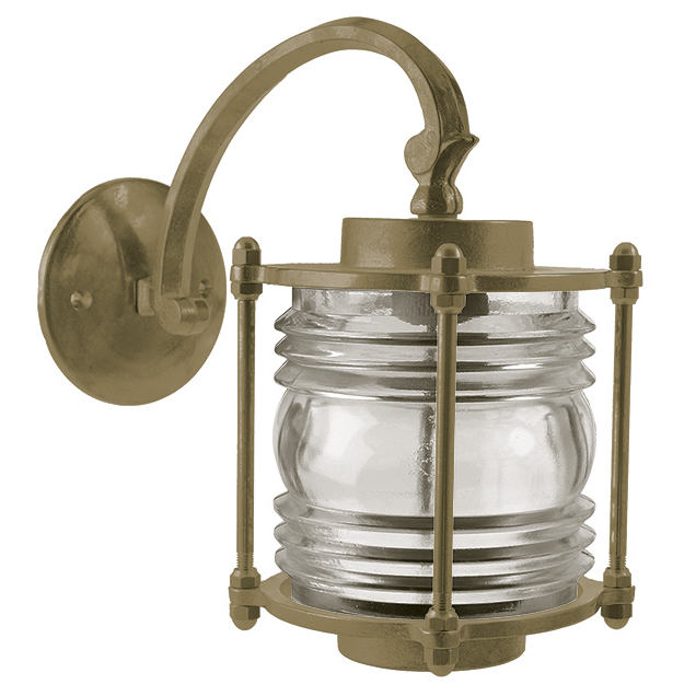 Maritime brass light N° 858 with swan neck bracket